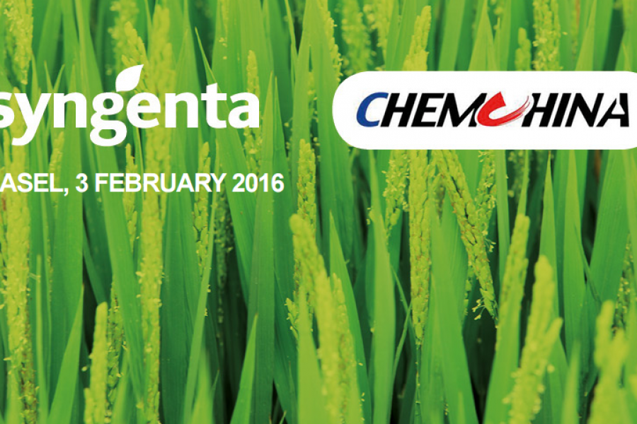 ChemChina cash offer to acquire Syngenta at a value of over US$ 43 billion