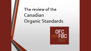 Canadian Organic Standards 2020 Review